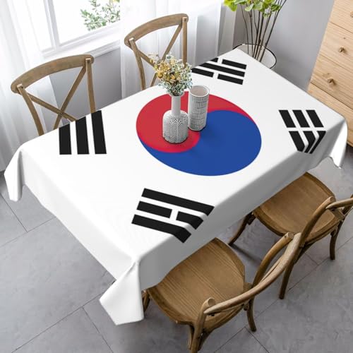 SABFWF Rechteckige Tischdecke mit Flagge der Republik Korea, Thanksgiving Tischdecke, dekorative Tischdecke von SABFWF