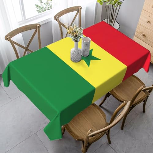 SABFWF Rechteckige Tischdecke mit Flagge des Senegals, Thanksgiving-Tischdecke, dekorative Tischdecke von SABFWF