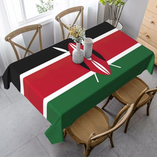 SABFWF Rechteckige Tischdecke mit Flagge von Kenia, Thanksgiving Tischdecke, dekorative Tischdecke von SABFWF