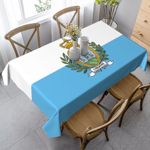 SABFWF Rechteckige Tischdecke mit Flagge von San Marino, Thanksgiving Tischdecke, dekorative Tischdecke von SABFWF