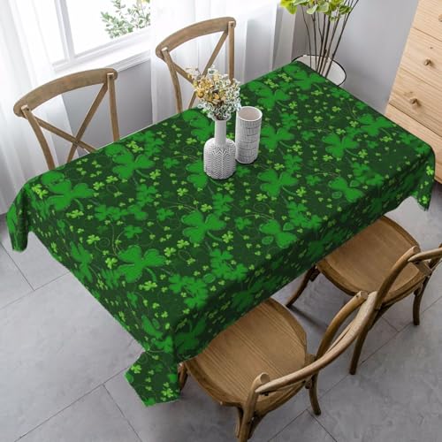 SABFWF Rechteckige Tischdecke mit Glitzer-Druck, Motiv: St. Patrick's Day, Thanksgiving Tischdecke, dekorative Tischdecke von SABFWF