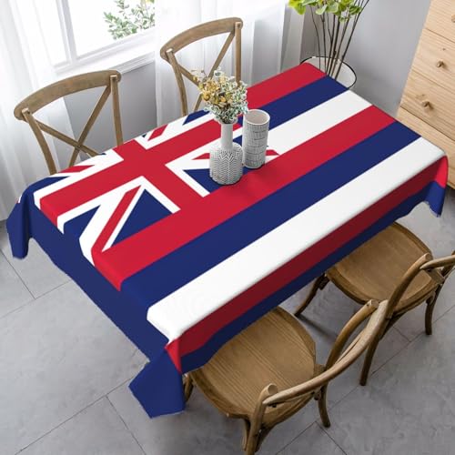 SABFWF Rechteckige Tischdecke mit Hawaii-Flaggen-Druck, Thanksgiving-Tischdecke, dekorative Tischdecke von SABFWF