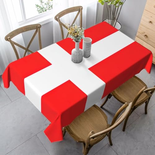 SABFWF Rechteckige Tischdecke mit dänischem Flaggen-Druck, Thanksgiving-Tischdecke, dekorative Tischdecke von SABFWF