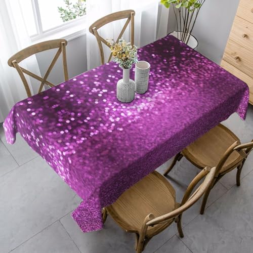 SABFWF Rechteckige Tischdecke mit glitzerndem Glitzer-Druck, Thanksgiving-Tischdecke, dekorative Tischdecke von SABFWF