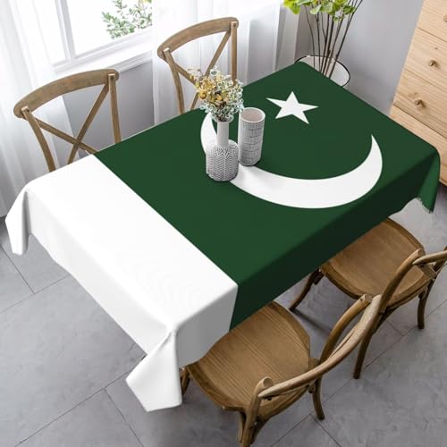 SABFWF Rechteckige Tischdecke mit pakistanischer Flagge, Thanksgiving-Tischdecke, dekorative Tischdecke von SABFWF