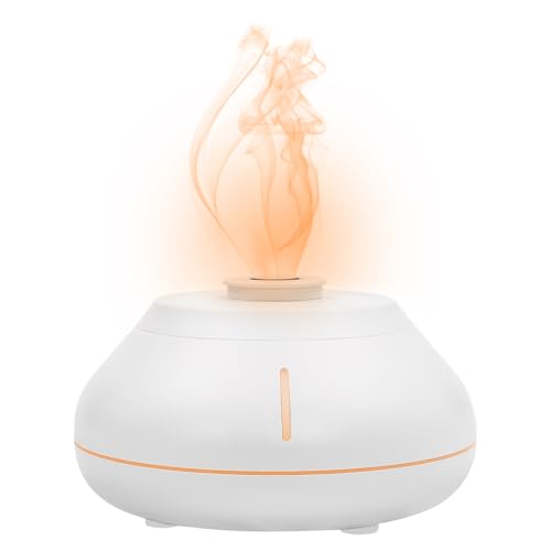 SABUIDDS 130ml Aroma Diffuser für Duftöle, Ultraschall Luftbefeuchter mit 7-farbigem LED-Licht Aromatherapie Öle Diffusor mit Timer Raumbefeuchter Duftlampen für Home Office Yoga, Rund, Weiß von SABUIDDS