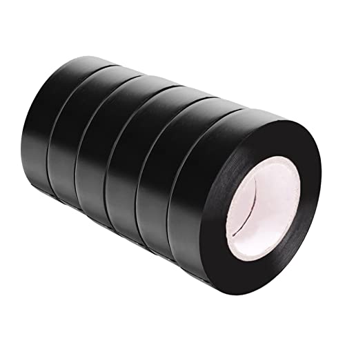 SACONELL Isolierband 6 Rollen, 15mm x 15m PVC Klebeband Selbstklebendes, Elektro-Isolierband für Isolieren, Reparieren,Schwarz von SACONELL