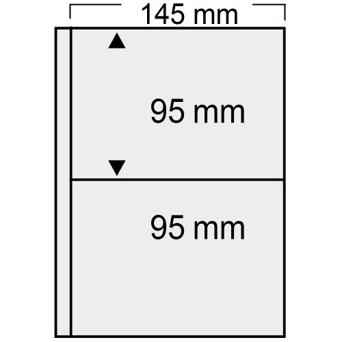 10 x SAFE 7869 Ersatzblätter alte Postkartenhüllen für Postkarten Ansichtskarten - 2 Taschen je 145 x 95 mm transparent glasklar beidseitig nutzbar oder mit beiliegenden sandfarbenen Folieneinlagen nutzbar für Postkartenalbum 7890 / 7870 von SAFE