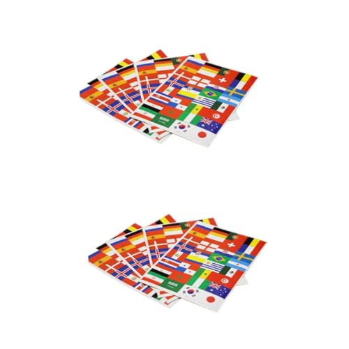 SAFIGLE 10 Blatt 32Stk Nationalflaggenaufkleber Dekoration für Fußballspiele Flaggen-Aufkleber Aufkleber Gesicht Aufkleber flaggen Sticker aufklebebuchstaben Nationalflaggenkleister von SAFIGLE