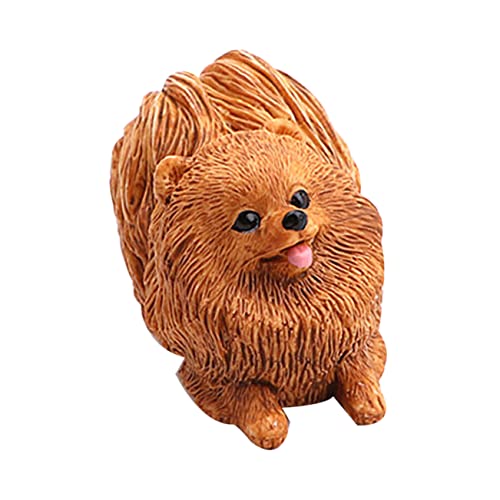 SAFIGLE 1stk Kinder Solide Tier Welt Hund Modell Pomeranian Haustier Hund Figur Spielzeug Ornament (weiß) Desktop-welpenfigur Realistische Welpenfigur Für Kinder Mini Schreibtisch von SAFIGLE