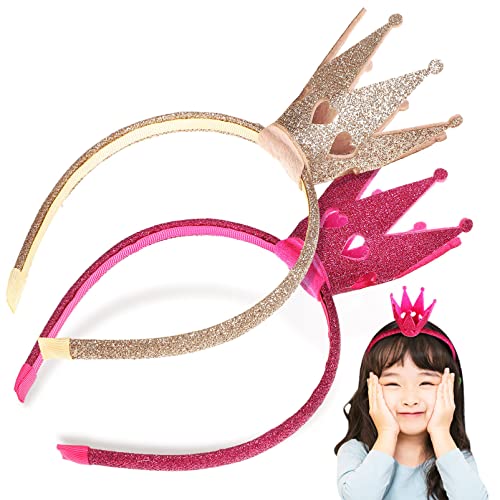 SAFIGLE 2 Stk Leuchtender Pflaumenstern Haarreif Prinzessin Krone Herren Coronatest Krone Für Kleine Mädchen Haarband Mit Krone Für Kinder Krone Stirnband Kostüm Kleid Stoff Schal Fräulein von SAFIGLE