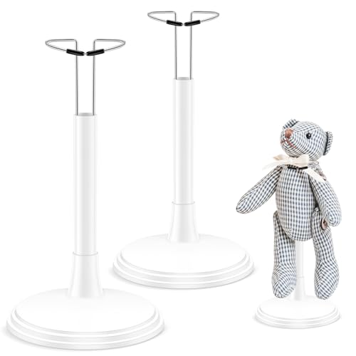 SAFIGLE 2 Stück Verstellbarer Puppenständer Puppenständer Actionfigur Tragbarer Bärenständer Puppenständer Stützbasis Modepuppenzubehör Für 8-14-Zoll-Puppen von SAFIGLE