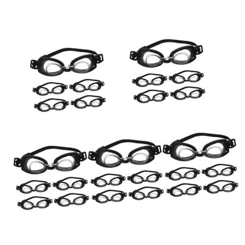 SAFIGLE 25 STK Mini Schwimm Brille Puppenbrille Mini-Schwimmbrille verkleiden Sich Brillen Babyspielzeug Puppen Zubehör für Puppenkostüme verkleiden Zubehör Plastik von SAFIGLE