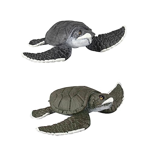 SAFIGLE 2st Künstliche Meeresschildkröte Schildkrötenförmige Verzierung Meerestierfiguren Statue Schildkröten Figur Schildkrötenfiguren Spielzeug Kind Einsiedlerkrebs Puzzle Plastik von SAFIGLE