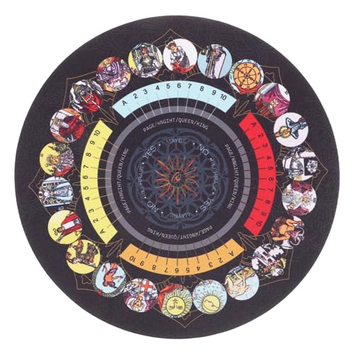 SAFIGLE 2st Gummiauflage Tischdekorationen Mit Tarotkarten Weissagungsteile Dekorative Tischdecke Weissagungswerkzeuge Tarot-zubehör Tarot-Matte Tarot Schreibtischtuch Wicca-hexentuch von SAFIGLE