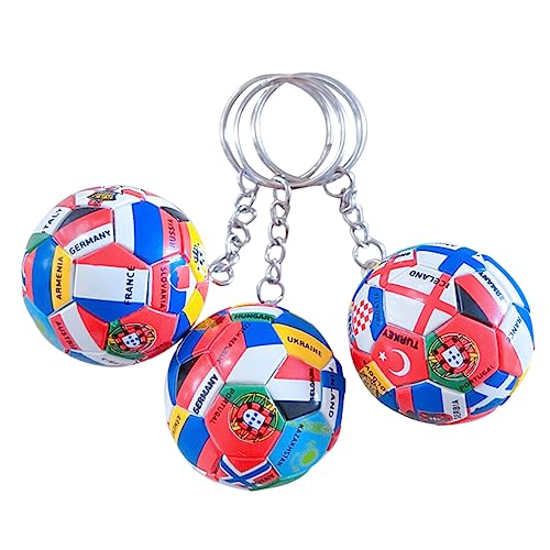 SAFIGLE 3St Fußball Schlüsselanhänger Jungen Fußball Welt Kinder Fußball fussball football Fußbälle Fußball-Schlüsselanhänger für Mädchen Fußballgeschenke PVC von SAFIGLE