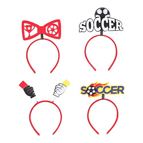 SAFIGLE 4 Stück Fußball-fan-stirnband Party-haar-dekor-accessoire Fußball-partygeschenke Fußball-haarband Haarreifen Für Fans Fußball-party-stirnband Sport Stirnband Stirnbänder Gefühlt von SAFIGLE