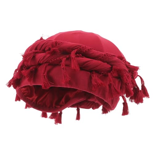 SAFIGLE Pullovermütze mit Quasten haarklemmen haar klemmen herren kopfbedeckungen herren mode men accessories Männer Turban Turban-Haarwickel dehnbarer Turban verdrehter Turban Modalfaser von SAFIGLE