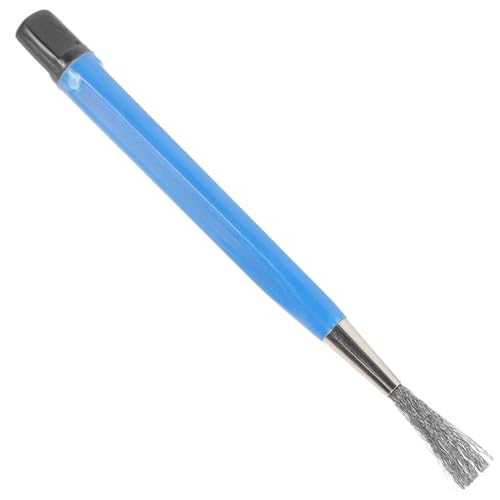 SAFIGLE Uhrenreparaturwerkzeug aus Drahtfaserstift easy putz stahlbürste Uhr Reparatur Werkzeug Uhrenzifferblatt Reinigung Kratzbürste für Uhr Stift mit Stahlborsten Stahldraht Blue von SAFIGLE