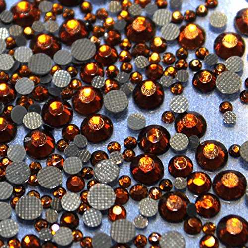 100 große Strasssteine S20 Hotfix Ø 5 mm Bling Farbe Nr. 116 braun von SAFIRMES