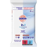 SAGROTAN® Desinfektionstücher 2in1 1-lagig weiß, 1 St. von SAGROTAN®