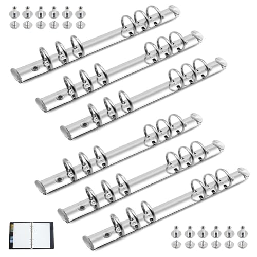 6 Stück A5 Ringbuchmechanik 6 Loch Bindering Mechanismus Metallclip Ringbuch Buchbinden Lose Blatt Buchring DIY Füllpapier Notebook Schreibwaren Bürobedarf von SAIJIAN