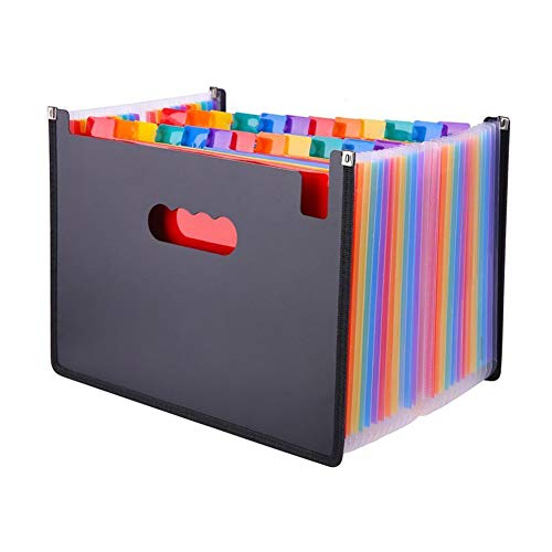 Dokumentenmappe A4 SAIYU Datei Ordner A4 Fächermappe Sortiermappe A4 Datei Organizer 24 Taschen Dokumente Brieftasche Inhaber Papierkram Ablage Akkordeon Dateiordner, Randverstärkung, Wasserdicht von SAIYU