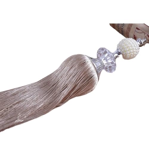 SAJMAKUWLA Tassel Cord Curtain, 2 Stücke Perlen Ball Pompon Vorhang Haken Hängen Riemen Binden Lanyard Quasten Lob Vorhang Zubehör Raffhalter/5(10) von SAJMAKUWLA