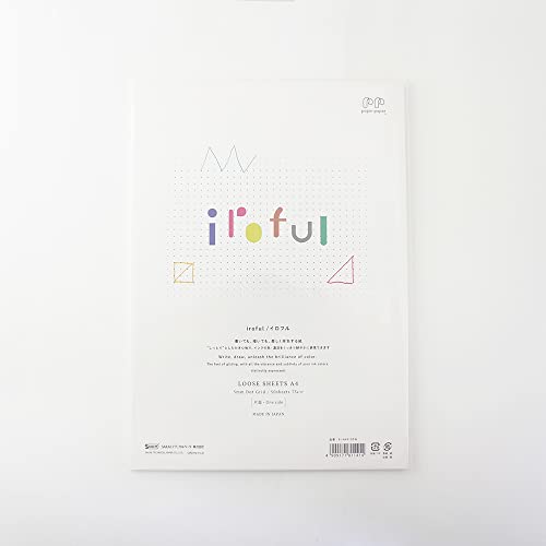 iroful PI-A4P-D5W Loseblatt, 75 g/m², 21 x 29,7 cm, 50 Blatt/Packung, 5 mm Punktraster, Weiß, 1 Packung von SAKAEテクニカルペーパー