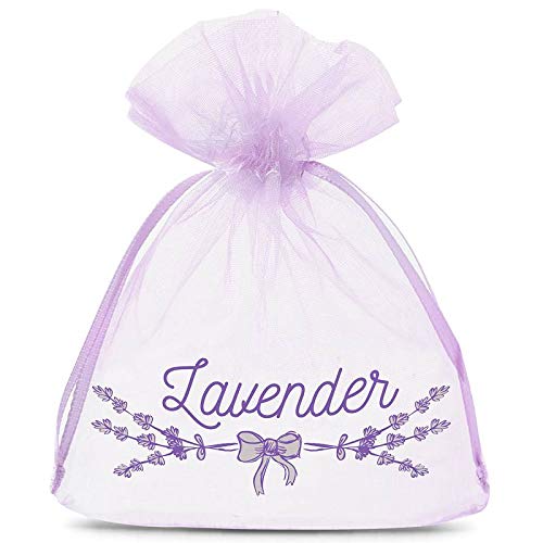 SAKETOS Organzabeutel für Lavendel 10 x 13 cm - Schmuckbeutel 10 Stück - Säckchen Lila - Geschenkbeutel Durchsichtig - Geschenkbeutel Durchsichtig - Duftsäckchen von SAKETOS