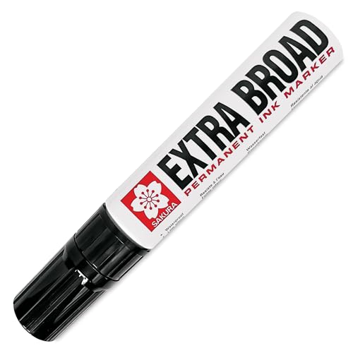 Sakura EXTRA BROAD Permanent-Marker SCHWARZ (#49), extra groß mit extrabreiter 16mm Spitze, 1 Stück von SAKURA