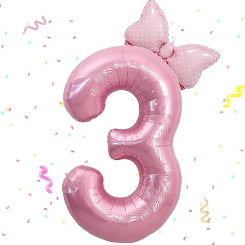 25 Stück Geburtstagsdeko Mädchen 3 Jahre,Folien Geburtstags Luftballons,Geburtstag Luftballons Mädchen,Happy Birthday Banner,für Geburtstag Party Deko von SALGIA