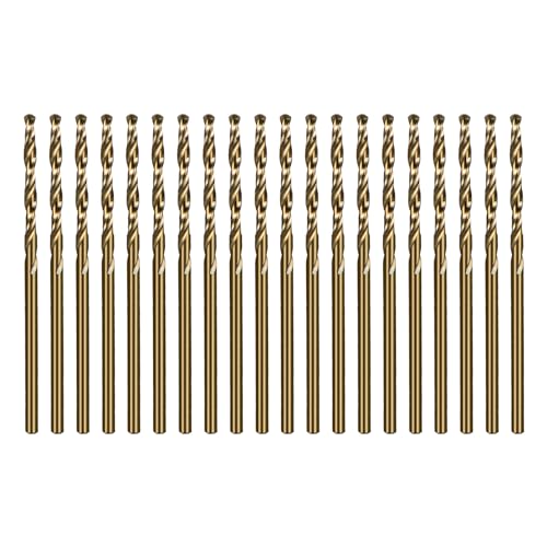 SALI 20 Stücke M35 HSS Cobalt Bohrer Set mit Spiralbohrer 2mm HSS-Co Stahlbohrer Eisenbohrer Metallbohrer Set für Holz, Metall, Kunststoff, Aluminium, Hartplastik, Edelstahl von SALI