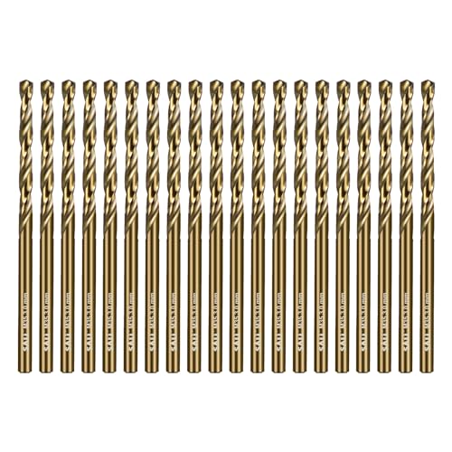 SALI 20 Stücke M35 HSS Cobalt Bohrer Set mit Spiralbohrer 3mm HSS-Co Stahlbohrer Eisenbohrer Metallbohrer Set für Holz, Metall, Kunststoff, Aluminium, Hartplastik, Edelstahl von SALI