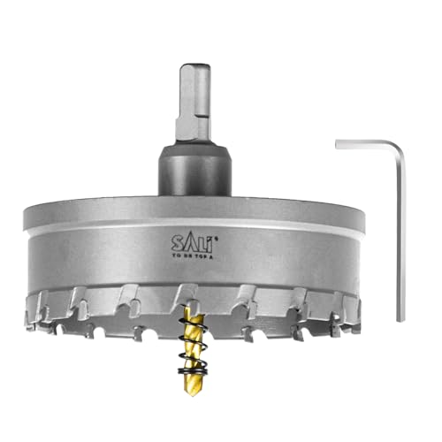 SALI Lochsäge Hartmetall-Bohrer TCT-Metall Lochsäge Bohrer TCT-Bohrer-Lochsägen mit Titanbeschichteter Zentrierbohrer Ideal für Löchern in Edelstahl, Eisen, Legierung, Holz, Kunststoff (Ø 100 mm) von SALI