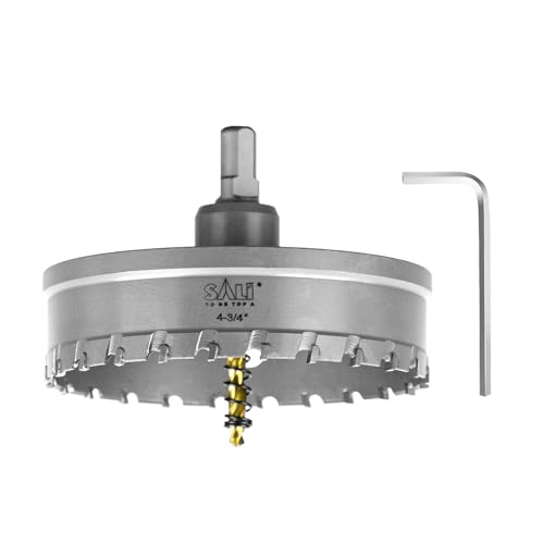 SALI Lochsäge Hartmetall-Bohrer TCT-Metall Lochsäge Bohrer TCT-Bohrer-Lochsägen mit Titanbeschichteter Zentrierbohrer Ideal für Löchern in Edelstahl, Eisen, Legierung, Holz, Kunststoff (Ø 120 mm) von SALI