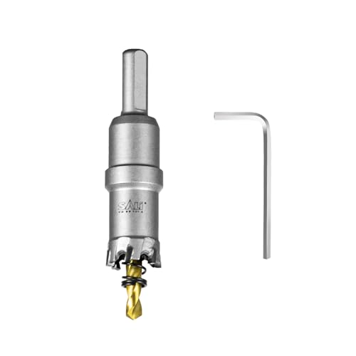 SALI Lochsäge Hartmetall-Bohrer TCT-Metall Lochsäge Bohrer TCT-Bohrer-Lochsägen mit Titanbeschichteter Zentrierbohrer Ideal für Löchern in Edelstahl, Eisen, Legierung, Holz, Kunststoff (Ø 20 mm) von SALI