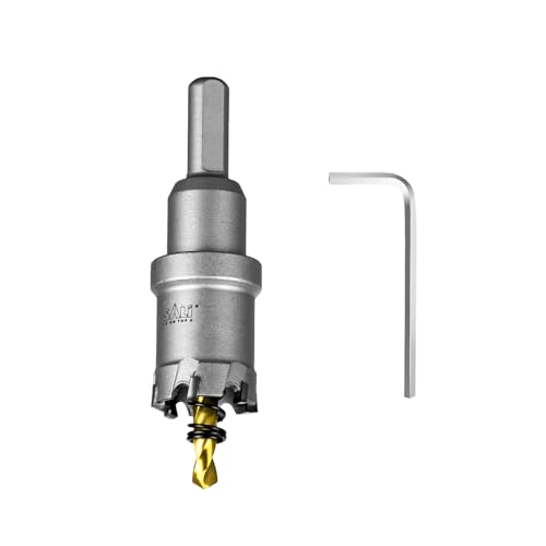 SALI Lochsäge Hartmetall-Bohrer TCT-Metall Lochsäge Bohrer TCT-Bohrer-Lochsägen mit Titanbeschichteter Zentrierbohrer Ideal für Löchern in Edelstahl, Eisen, Legierung, Holz, Kunststoff (Ø 25 mm) von SALI