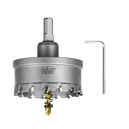 SALI Lochsäge Hartmetall-Bohrer TCT-Metall Lochsäge Bohrer TCT-Bohrer-Lochsägen mit Titanbeschichteter Zentrierbohrer Ideal für Löchern in Edelstahl, Eisen, Legierung, Holz, Kunststoff (Ø 70 mm) von SALI