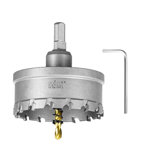 SALI Lochsäge Hartmetall-Bohrer TCT-Metall Lochsäge Bohrer TCT-Bohrer-Lochsägen mit Titanbeschichteter Zentrierbohrer Ideal für Löchern in Edelstahl, Eisen, Legierung, Holz, Kunststoff (Ø 75 mm) von SALI