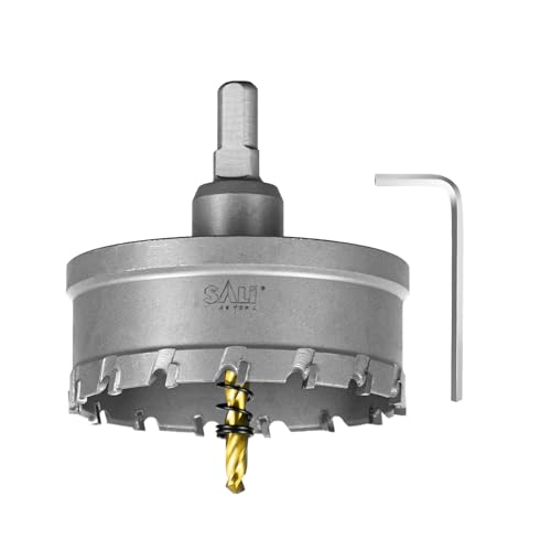 SALI Lochsäge Hartmetall-Bohrer TCT-Metall Lochsäge Bohrer TCT-Bohrer-Lochsägen mit Titanbeschichteter Zentrierbohrer Ideal für Löchern in Edelstahl, Eisen, Legierung, Holz, Kunststoff (Ø 80 mm) von SALI