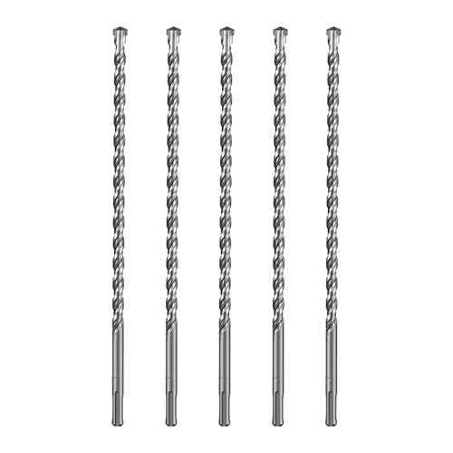 SALI SDS Plus Bohrer Set 12x310mm 5 tlg. Hammerbohrer Set Betonbohrer mit 4 Hartmetall Spitze & Präzises Schnelles Bohren in Beton Zubehör Bohrhammer Steinbohrer für Stahlbeton,Naturstein,Ziegelmauer von SALI