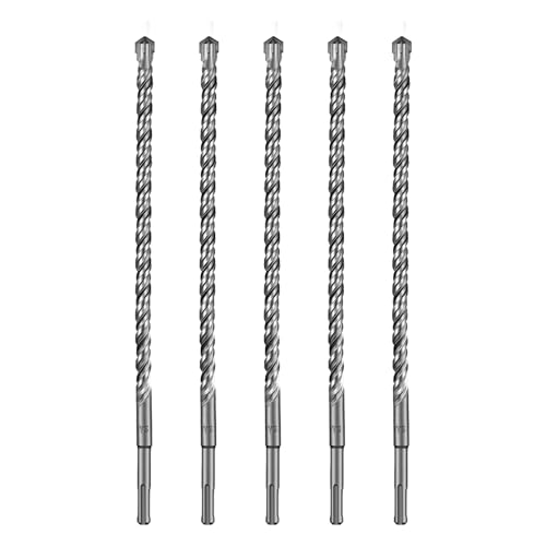 SALI SDS Plus Bohrer Set 14x350mm 5 tlg. Hammerbohrer Set Betonbohrer mit 4 Hartmetall Spitze & Präzises Schnelles Bohren in Beton Zubehör Bohrhammer Steinbohrer für Stahlbeton,Naturstein,Ziegelmauer von SALI