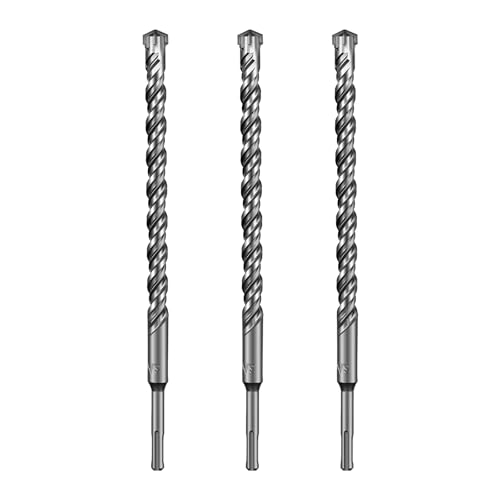 SALI SDS Plus Bohrer Set 18x310mm 3 tlg. Hammerbohrer Set Betonbohrer mit 4 Hartmetall Spitze & Präzises Schnelles Bohren in Beton Zubehör Bohrhammer Steinbohrer für Stahlbeton,Naturstein,Ziegelmauer von SALI