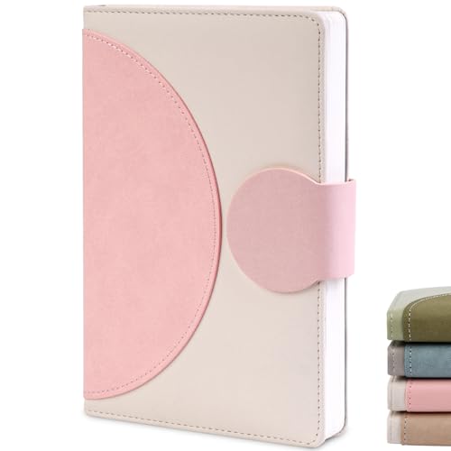 SALLYFASHION Sally Fashion Kleine Notizbuch, Rosa Liniertes Notizbuch mit Schnallenverschluss Hardcover Notizblock für Büroarbeit Arbeit Geschäft Universität 15 x 21 cm von SALLYFASHION