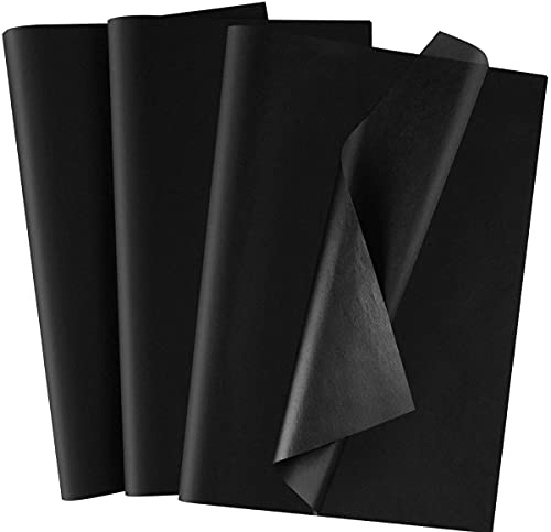 20 Sheets of Black Tissue Paper-20"x30"(50cmx75cm)-Gift Wrapping Paper- Acid Free-Kids Art and Craft Wrapping Paper Sheets. Black von SALTECH