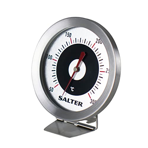 Salter 513 SSCR Ofenthermometer, Aufrechterhaltung der optimalen Temperatur, Kochen/Backen, einstellbarer Betrachtungswinkel, fett formatierte Anzeige, zum Aufhängen, sitzen/steht auf der Ofenplatte, Messbereich 50 °C — 300 °C von SALTER