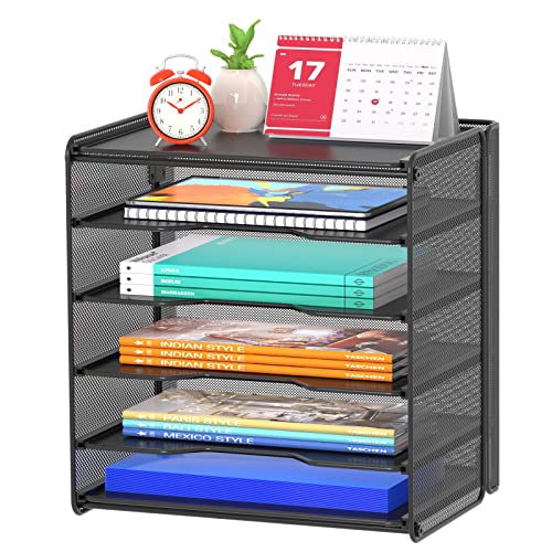 Samstar Briefablage aus Metall, Dokumentenablage Organizer Papierablage Schreibtischablage für A4 Dokument, Schwarz … von SAM