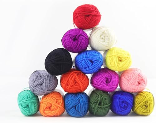 Tufting-Garn für Teppichherstellung, Acryl-Teppichgarn zum Tuften, Cut & Loop-Garn-Set, perfektes Tufting-Garn, Anfänger-Set für Erwachsene, 16 Stück von SANJIAN