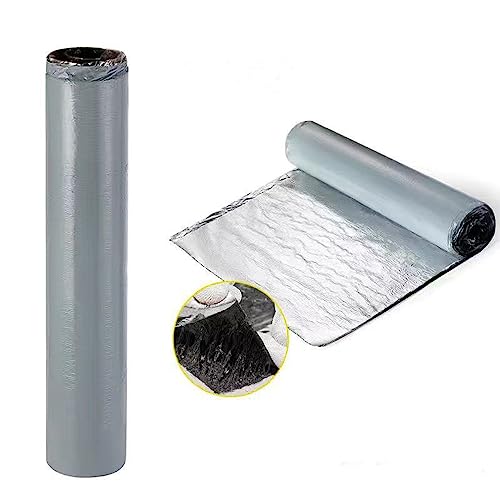 SANJIAOJIA Hochwertiges Bitumenband Selbstklebend Mit Aluminiumfolie,Dach Reparaturband,Butylband,Wasserdichtes Klebeband,Dichtmittel Für Dachleckage,Oberflächenriss,Fensterbankspalt (W20cm x 8m) von SANJIAOJIA